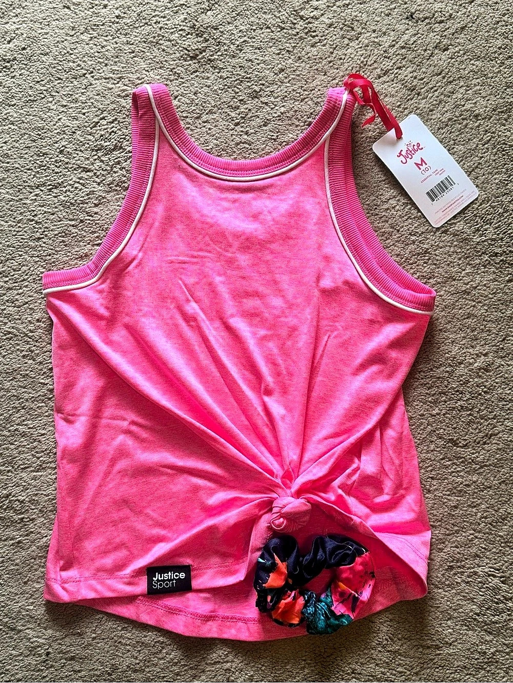 Justice Girls Pink Tank Top NWT Size 10